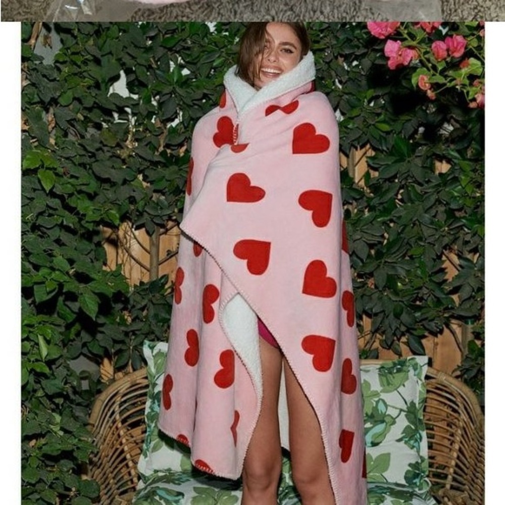 Victoria's Secret Pink Heart Blanket